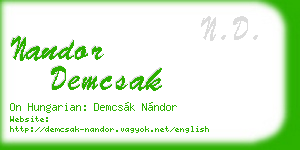 nandor demcsak business card